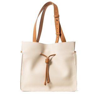 Von Holzhausen Vegan Leather medium Shopper Tote Handbag Two Tone